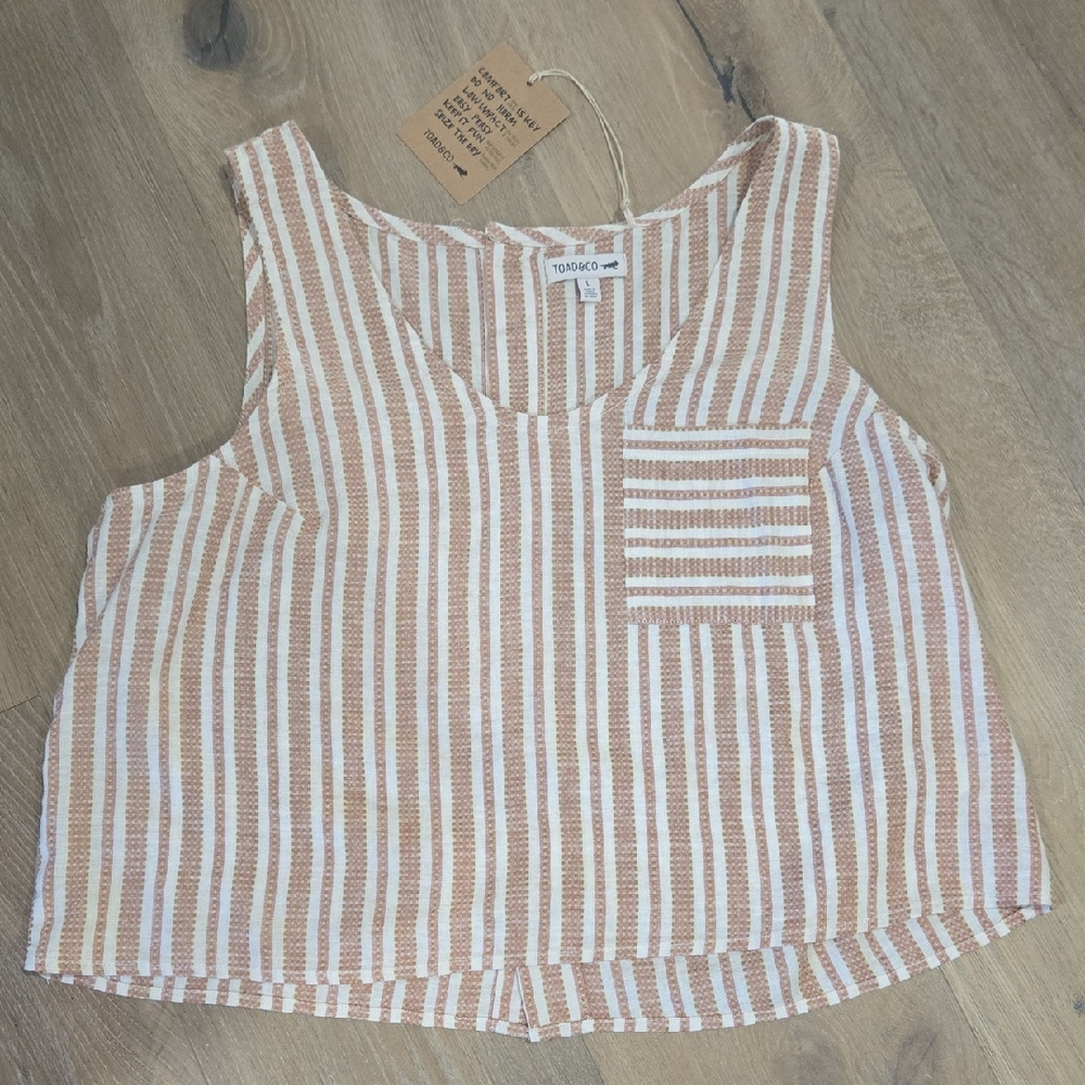 Toad&Co Taj Hemp Button Back Tank - L